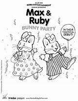 Max Ruby Coloring Pages Bunny Party Sheet Printable Reviews Print Sibling Relationships Nature Divas Dad Universal Celebrate Library sketch template