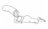 Marge Simpson Pintar Pegar Recortar Informacion Agencia sketch template