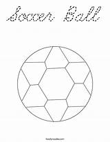 Coloring Ball Soccer Cursive Built California Usa Outline sketch template