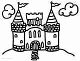 Castle Coloring Pages Clipart Printable Library Colour sketch template