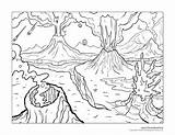 Volcano Coloring Pages Print Color Getcolorings sketch template
