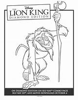 Lion King Coloring Rafiki Pages Printable Sheet Disney Colouring Sheets Timon Printables Horse Cartoon Click sketch template