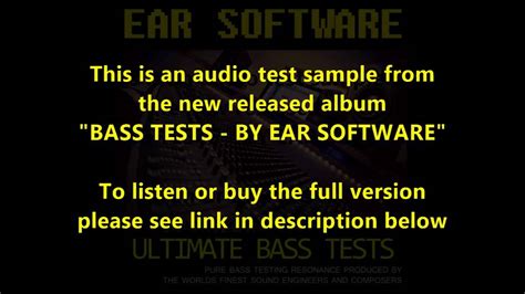 bass tests  hz  hz songs sounds ear software youtube