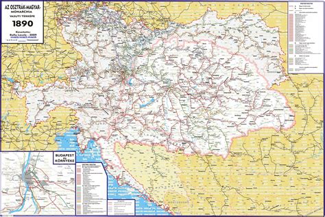 railway map of the austro hungarian empire 1890 historical maps