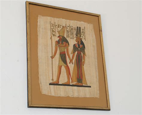 Framed Papyrus Art Egyptian Papyrus Wall Hanging Papyrus