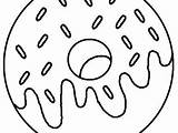 Donut Coloring Drawing Pages Line Getcolorings Doughnut Getdrawings Color sketch template