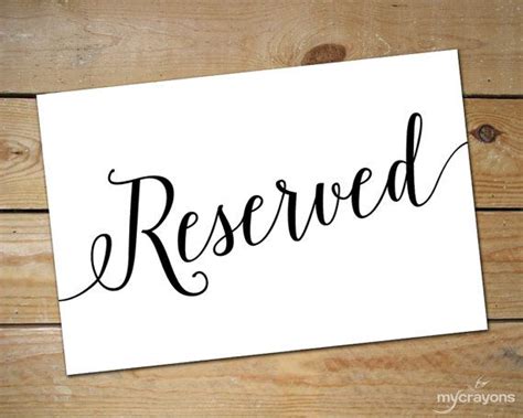 printableweddingreservedsignsfortables reserved table signs