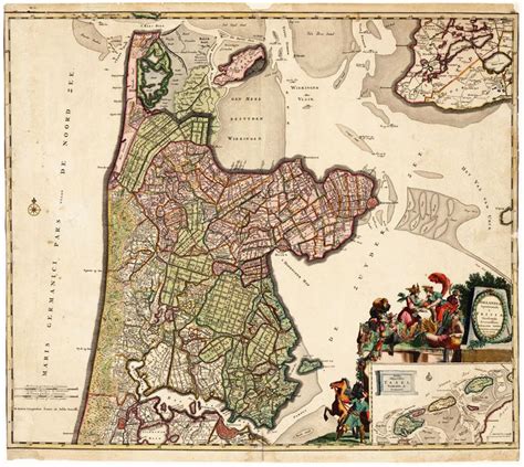 noord holland  oude kaarten kaarten cartografie