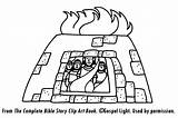 Furnace Fiery Shadrach Abednego Meshach Bibel Ausmalbild Coloringhome Missionbibleclass Insertion sketch template