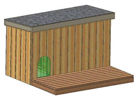 cad designed insulated dog house plans large breed weatherproof  sundeck diy  ebay