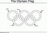 Coloring Flag Olympic Pages Popular sketch template