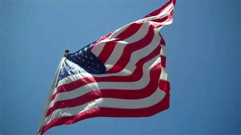 Bandeira Dos Estados Unidos E Toque Do Hino 4 De Julho