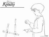 Coloring Arrietty sketch template
