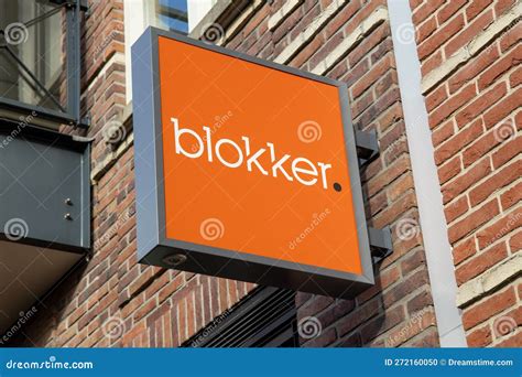 blokker orange shop sign editorial image image  mall