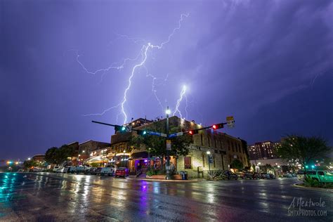 lightning strikes   square  downtown san marcos tx photo