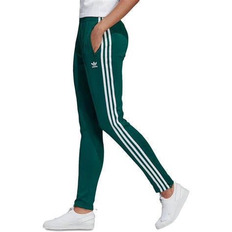 adidas adidas originals womens adicolor superstar fitness workout track pants green