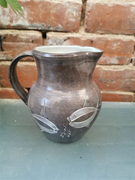fishley holland vintage studio pottery jug vintage pottery pottery