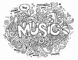 Musical Collage Coloring Coloringcrew Music sketch template