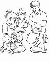 Coloring Lds Pages Family Praying Choose Board Child Children sketch template
