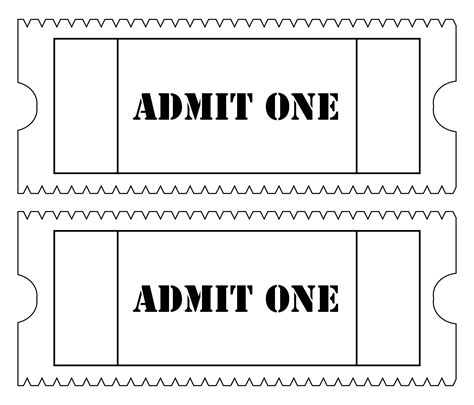 admit  ticket templates    printables printablee