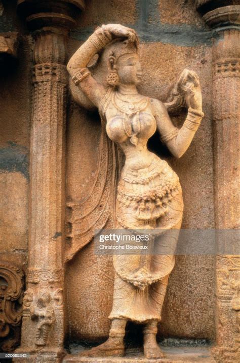 sculpture of a yakshi at srirangam temple photo getty images