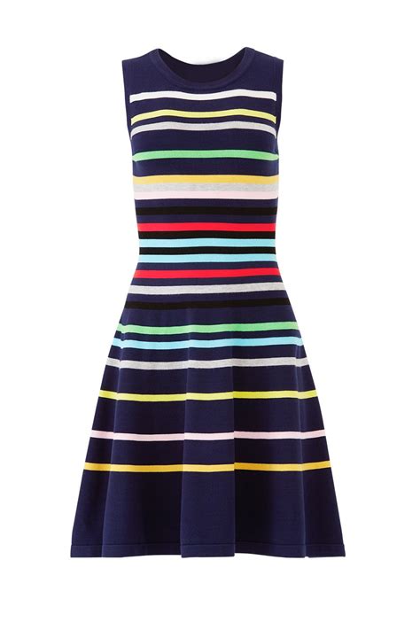 Rainbow Stripe Knit Flare Dress By Milly For 70 Rent The Runway