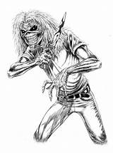 Maiden Eddie Trooper Drawings Stabby Mascot Killers Megadeth Bandas Bands Calaveras Música Cráneo Postado Miedo sketch template
