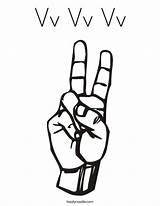 Vv Coloring Uu Ss Sign Language Letter Noodle Print Favorites Login Add Twistynoodle sketch template