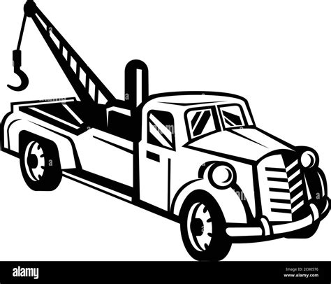 tow truck operator stock vector images alamy