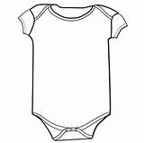 Onesie Baby Template Clip Coloring sketch template