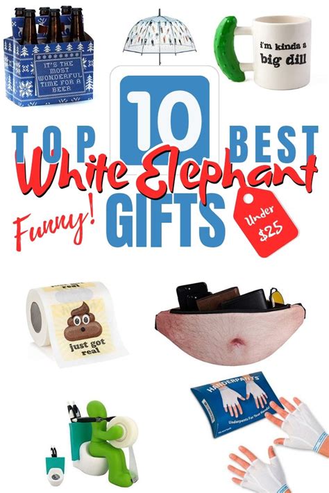 top   funny white elephant gifts