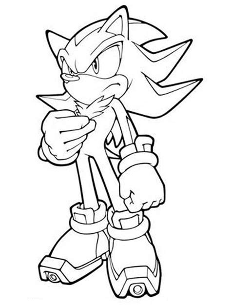 printable sonic shadow coloring pages douglanelle
