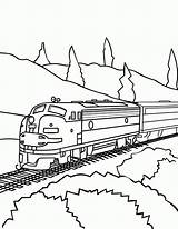 Coloring Pages Train Blank Popular sketch template