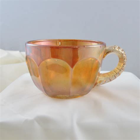 Antique Imperial Flute 393 Marigold Carnival Glass Punch Cup