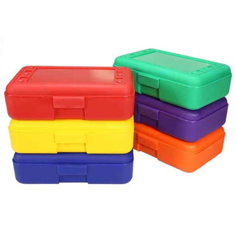 plastic pencil box multi color  set pencil cases  kids