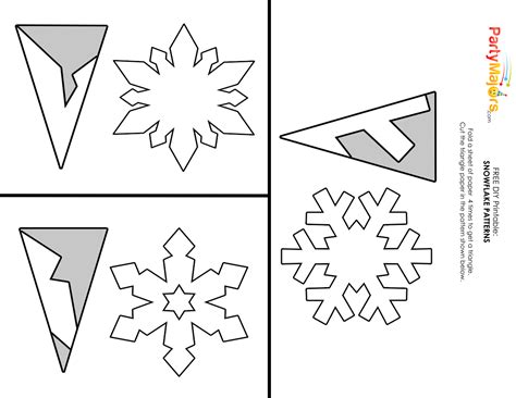 diy paper snowflakes template easy cut  decorations