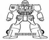 Transformers Coloring Pages Ironhide Printable Truck Optimus Prime Book sketch template