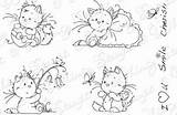 Stamps Whimsy Wee Playful Kittens Embroidery Coloring Pages Choose Board sketch template