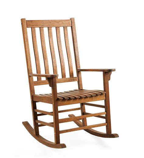 slatted wood rocker natural stain rocking chair porch rocking