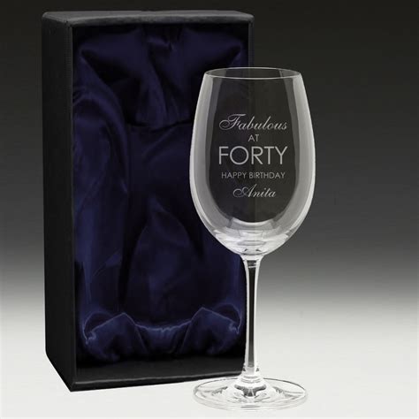 G435 Birthday Wine Glass 6 Custom Engraved Nq Plaques And Trophies