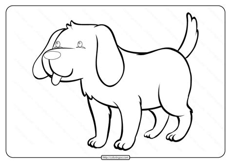 printable cute dog  coloring pages