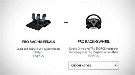 logitech  pro racing wheel  pedals price increases