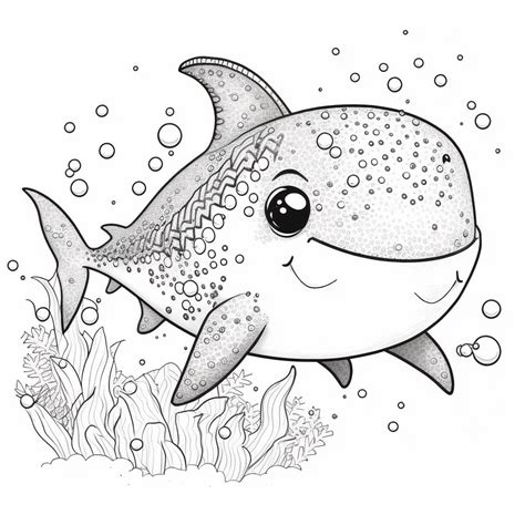 cute shark coloring page  kids lulu pages