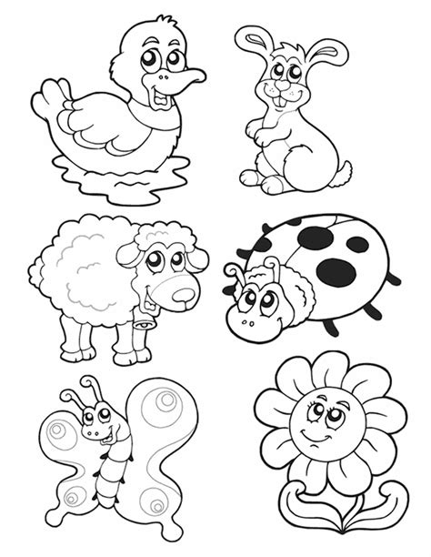 spring animals colouring pages