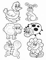 Spring Animals Coloring Pages Springtime Kids Print Printable sketch template