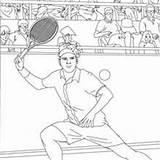 Tennis Federer Roger Tennisspieler Ausmalen sketch template