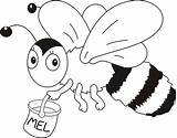 Bee Coloring Pages Kids Template Maya Drawing Wallpaper Colour Templates Preschool Honey sketch template