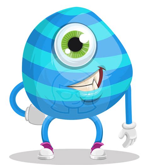 eyed monster cartoon character graphicmama