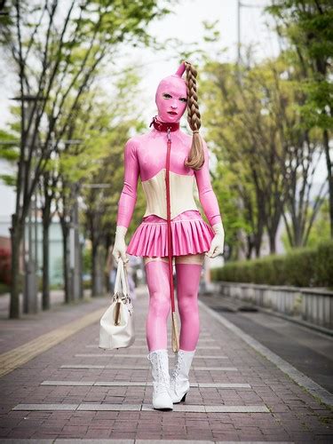 Pink Heavy Rubber Clothing In Public Sutiblr Flickr