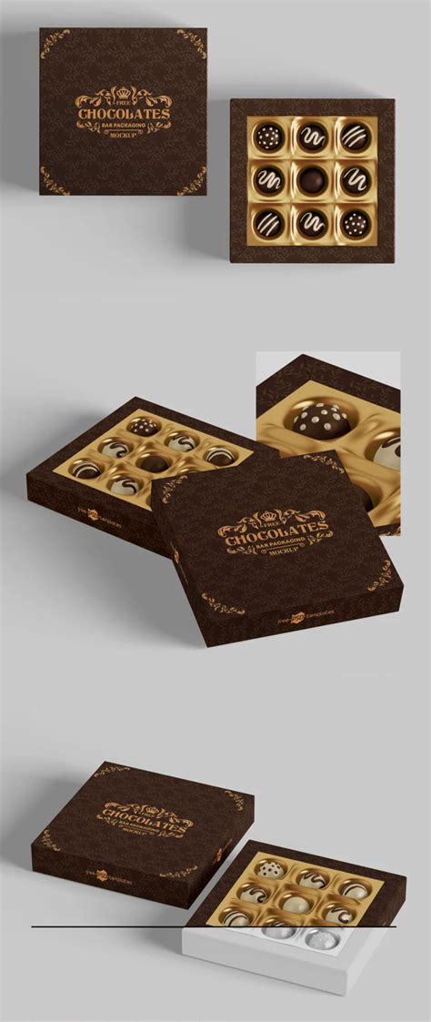 chocolate packaging mockup psd mockuptree